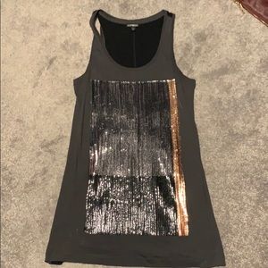 Gray Sequin Minidress